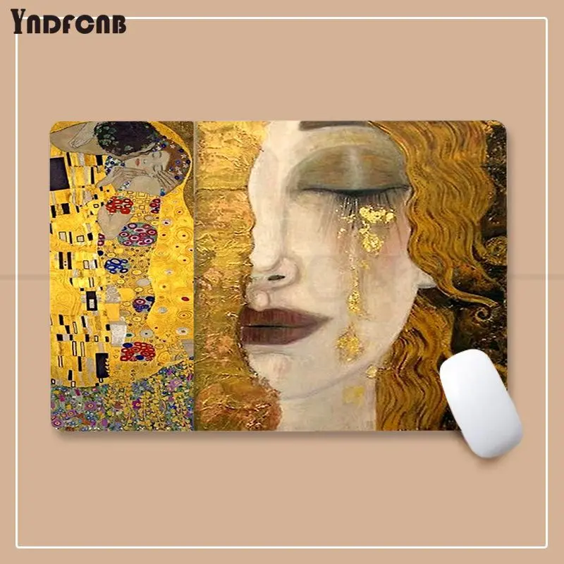 YNDFCNB  the kiss Gustav Klimt art painting Office Mice Gamer Soft Mouse Pad Rubber PC Computer Gaming mouse pad