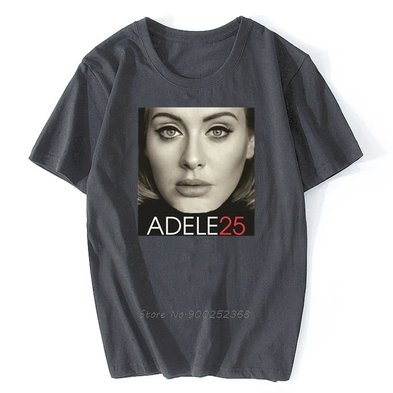 Personalized Adele Hello Album 25 T Shirt New Europe And American Summer Men Cotton O-neck T-shirt Hip Hop Tees Harajuku