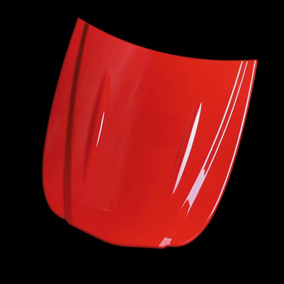 26*30cm Plastic Mini Car Engine Bonnet /Hood Vinyl Display Model For Custom Paint Hood In Red  MO-179S