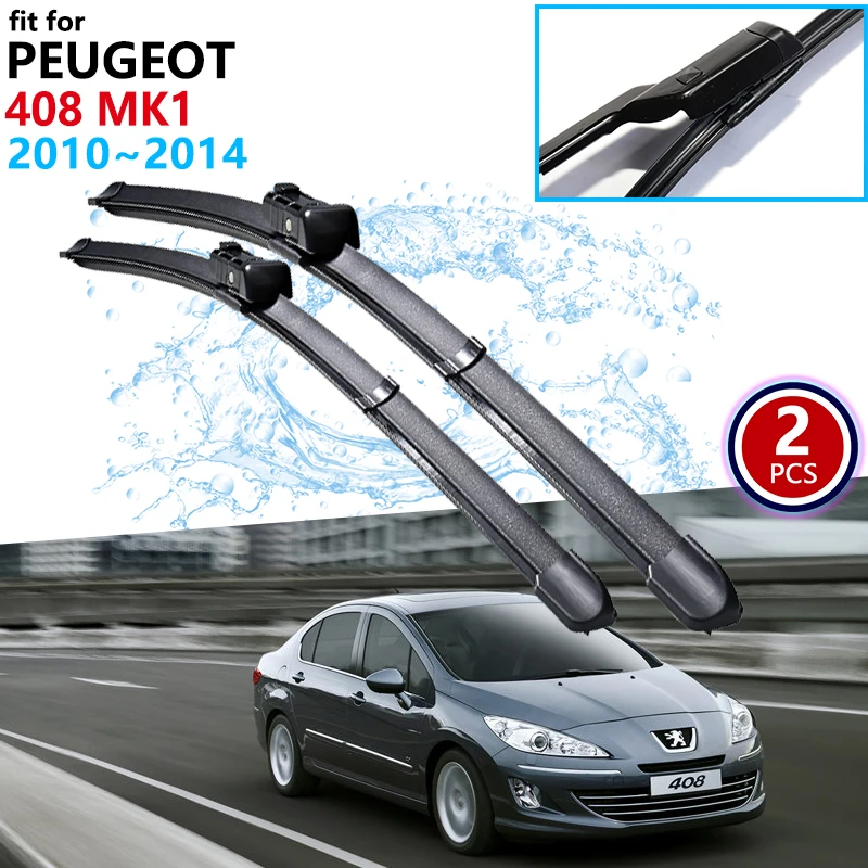 for Peugeot 408 MK1 2010 2011 2012 2013 2014 Car Wiper Blades Front Windscreen Windshield Wipers Car Accessories Stickers