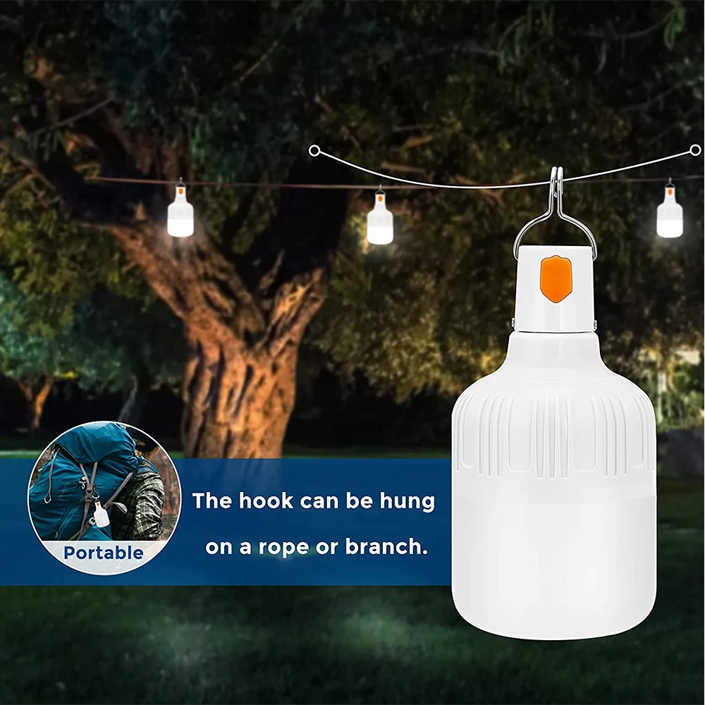 LED Bulb Lamps USB Charging Hook Up Bulbs Emergency Light Portable Tent Light Mobile LED Camping Lantern Night Light New