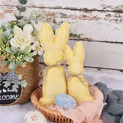 2022 Easter decor Rabbit Ornaments Cloth Art Easter Rabbit Doll for Spring Easter Home Holiday Party Decoration Kids gifs Craft
