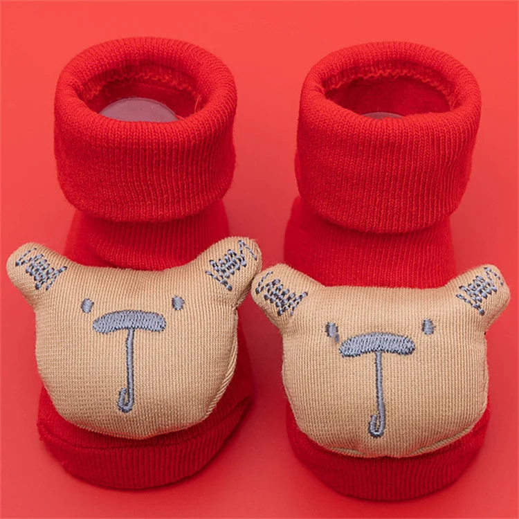 Lawadka 0-3T Winter Thick Infant Socks for Girls Boys Kids Christmas New Year's Socks Anti Slip Cotton Short Socks for Newborns