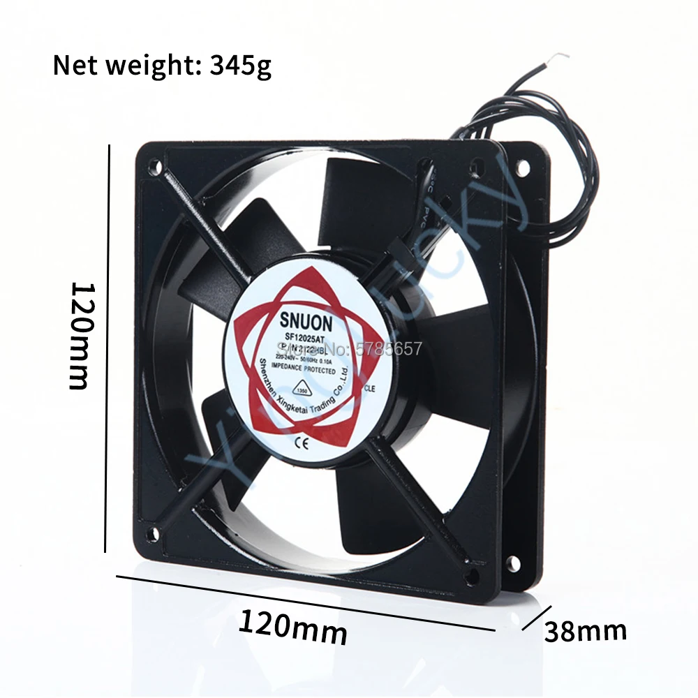 Arcade Cooling Fan with Iron Net, Square Metal Frame, Cabinet Fan for Crane Game Toy, Doll Machine Accessories, 120mm, AC 220V