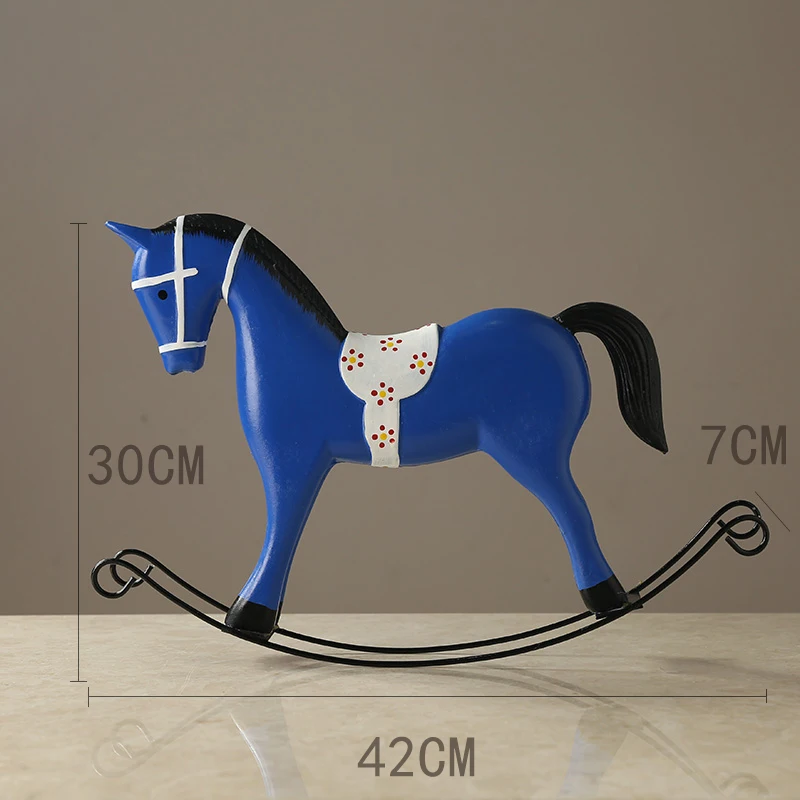 Swedenn cavalo de madeira crianças brinquedo decoração moderna nordic estátua arte escultura decoração para casa