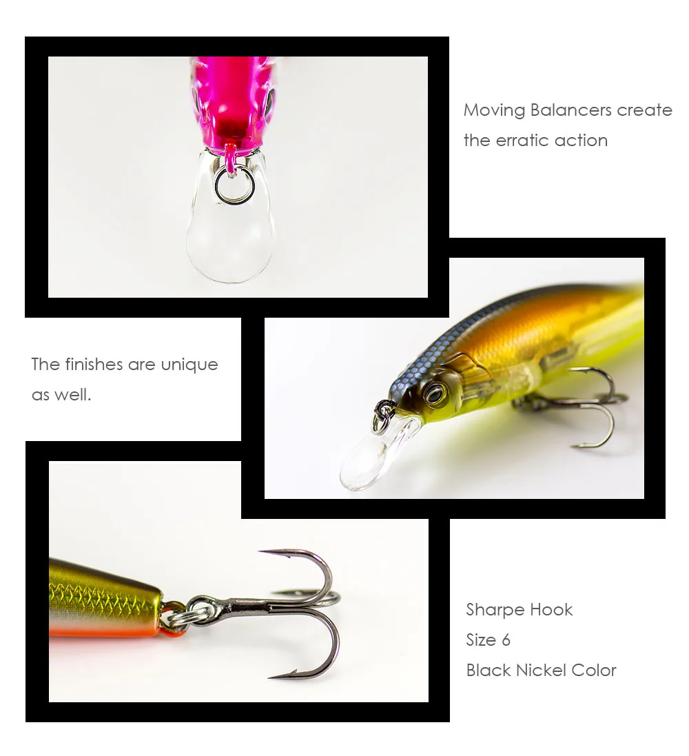 Countbass Sinking Minnow 80mm 3-1/8" 10.8g 3/8 oz. Dive 1.2-2.5m Hardbaits Fishing Lures Wobblers Jerk Your Bait Crankbaits