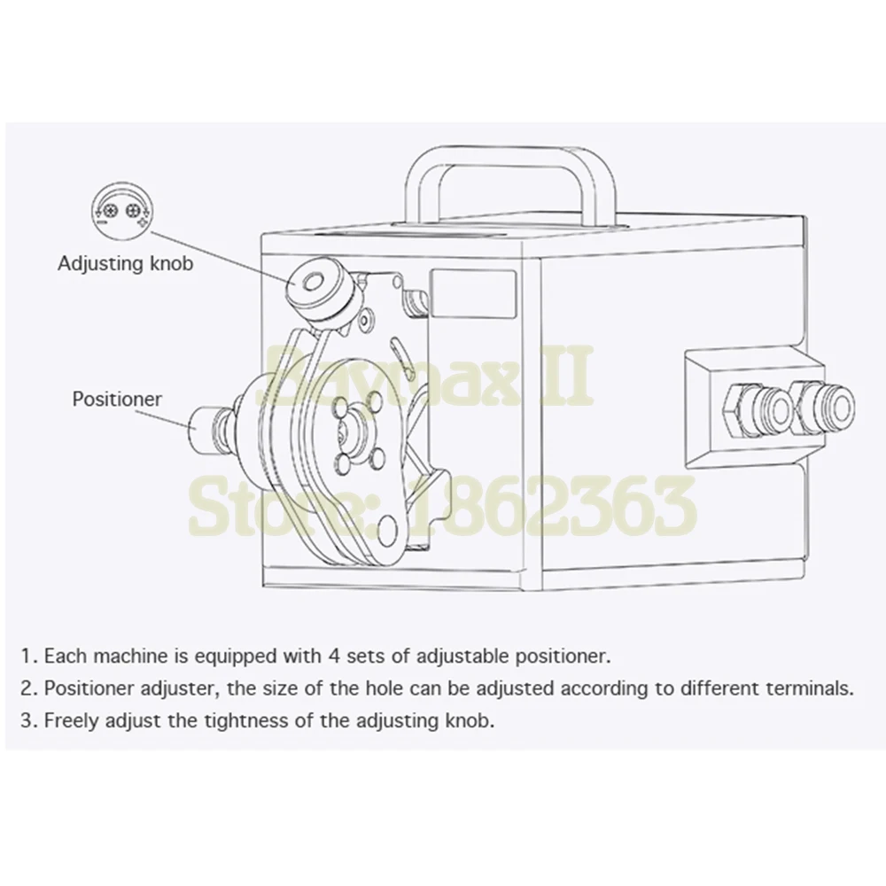 Pneumatic aviation pin crimping tool 0.5-6mm2 cold terminal GNQ1-4 four-Indent heavy-duty connector crimping machine