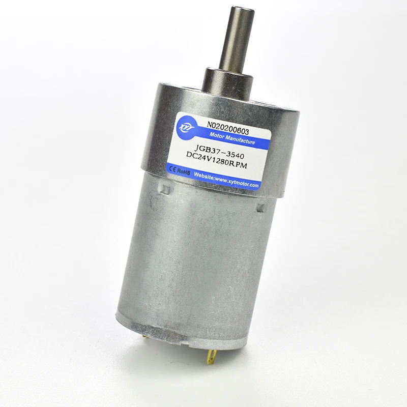 JGB37-3540 Micro DC Gear Motor Forward and Reverse Adjustable Speed Gear Motor 12V 24V 9-1280rpm DC Electric Motor