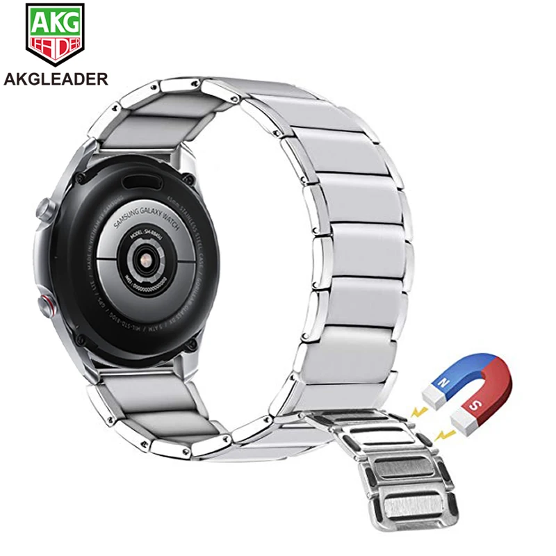 

Stainless Steel Watch Band Strap for Samsung Galaxy Watch 3 4 45mm 46mm Magnetic Loop Watchband Strap Gear S3 22mm wristband