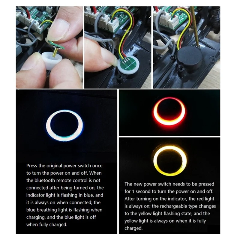 for Xiaomi Jimny Suzuki 1/16 RC Car Spare Parts Retrofit and Upgrade Lights Independent ESC Remote Control Receiver