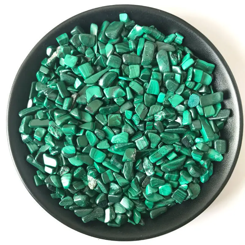 Natural malachite tumbled stone Polished Gemstone gravel for home decoration gift