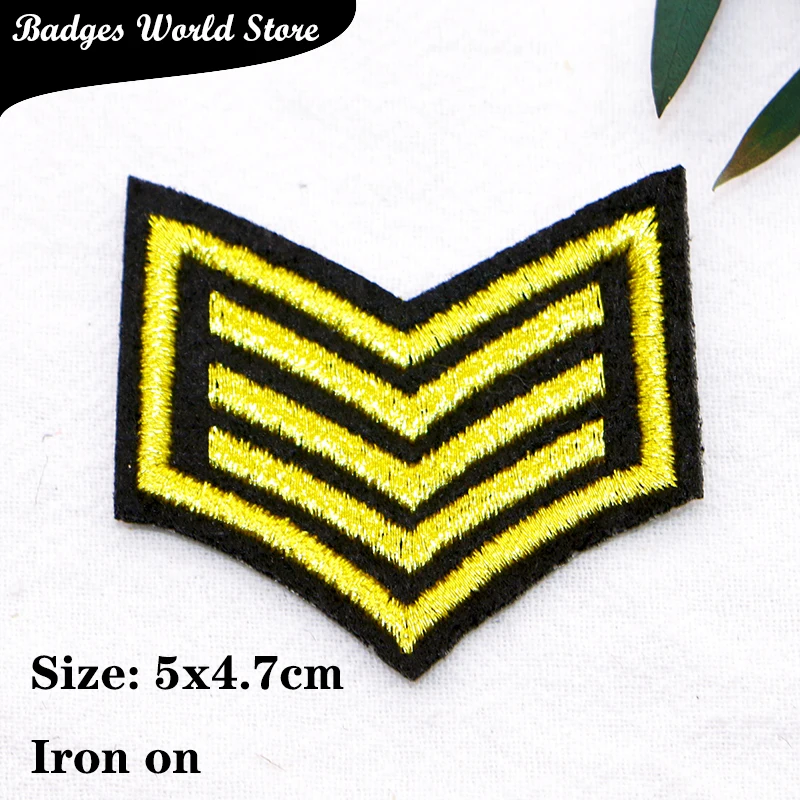 Camouflage US  Military Rank Epaulettes Totem Icon Embroidery Applique Patches For Clothing DIY Iron on Badges on the Backpack