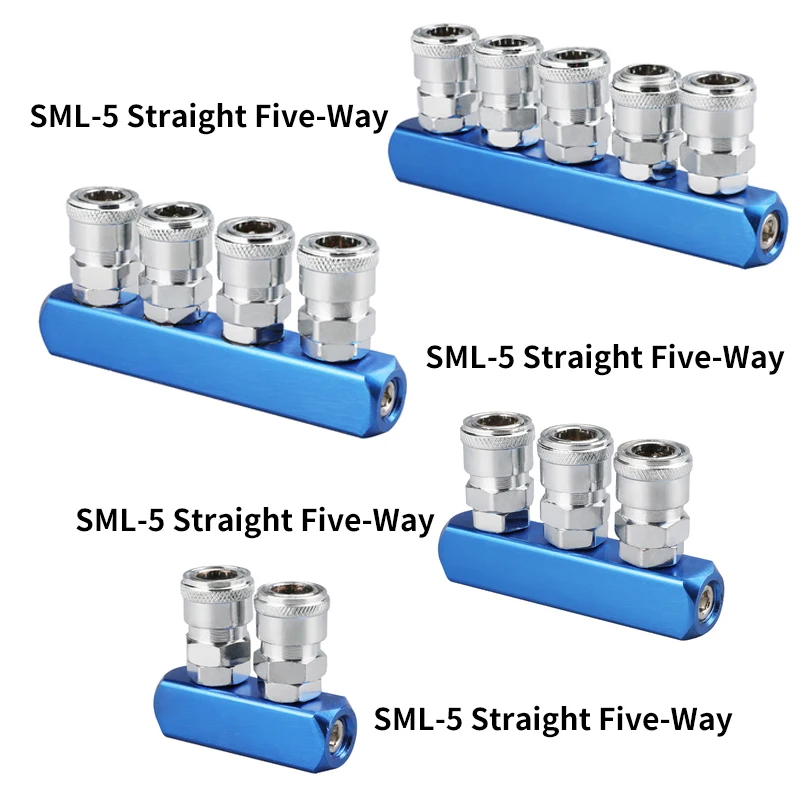 1/4 Quick Connector Air Gas Distributor Pneumatic Fitting Compressor Fittings  For Pump Tool Coupler Manifold Multi Splitter.
