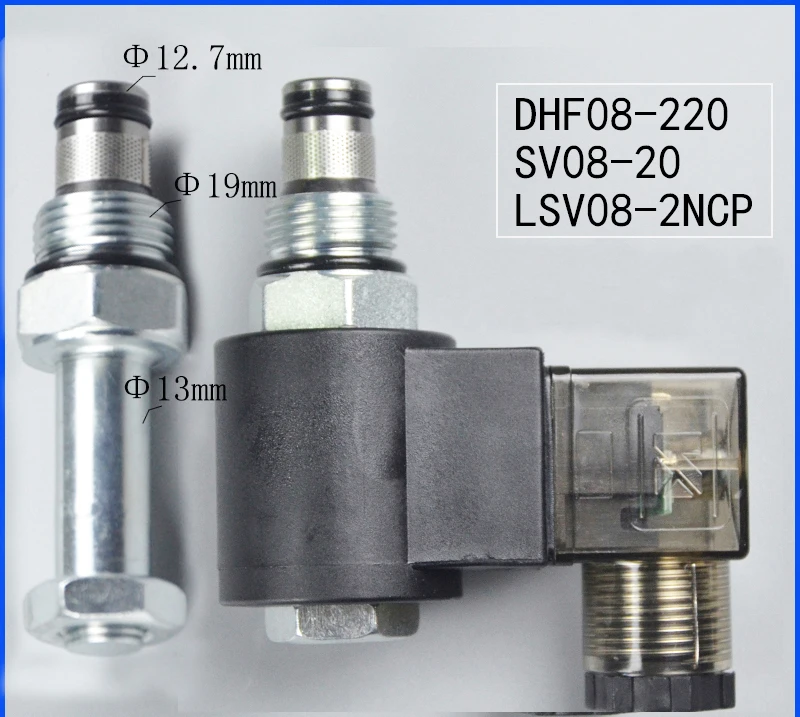 ไฮดรอลิกเกลียวตลับหมึก Solenoid วาล์ว Reversal รักษาและปล่อย2ตำแหน่ง2ปกติ DHF08-220