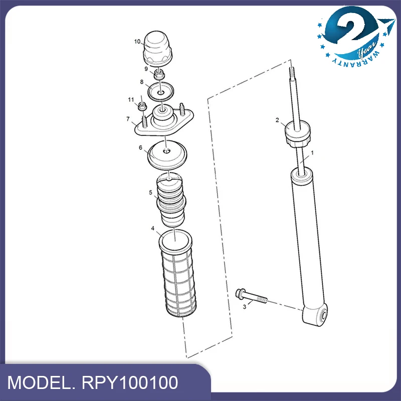 RPY100100 Rear Shock Absorber TOP Rubber Strut Mount Parts For Chinese SAIC ROEWE 750 MG6 Auto Car Motor Part