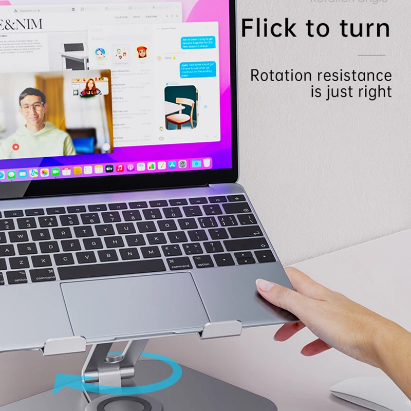 Uالتايلاندية للطي حامل تبريد الكمبيوتر المحمولة حامل المؤتمر يمكن استدارة 360 درجة سبائك الألومنيوم حامل دفاتر الملاحظات موقف الكمبيوتر