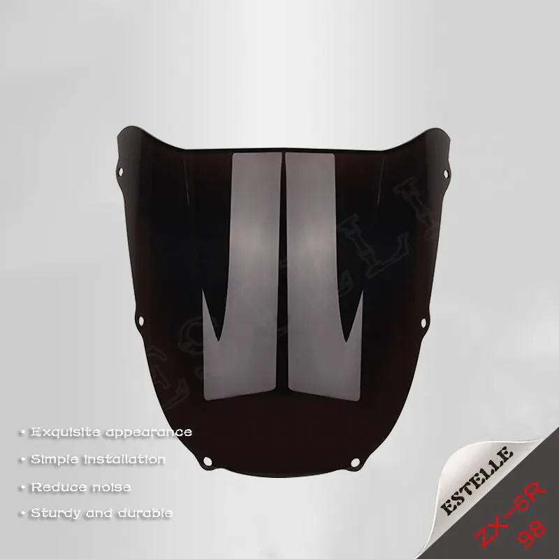 High quality Double Bubble For Kawasaki ZX-6R ZX-6R 1998 1999  98-99 Motorcycle Windshield Windscreen