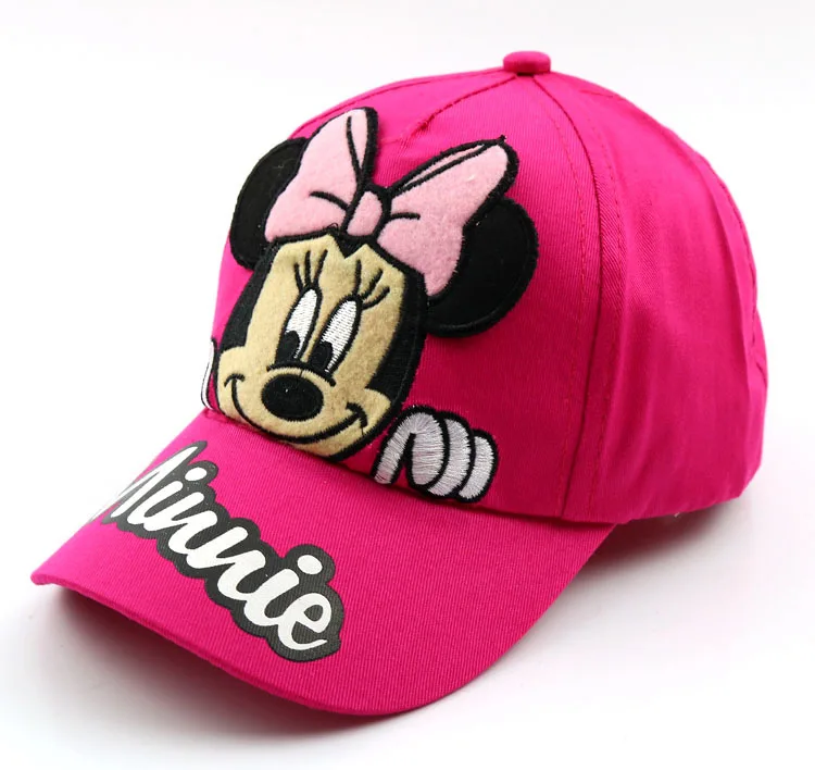 Disney-gorra de béisbol de Mickey Mouse para niños, sombrero de dibujos animados de Hip Hop, gorras de Mickey y Minnie para bebés, niñas y niños,