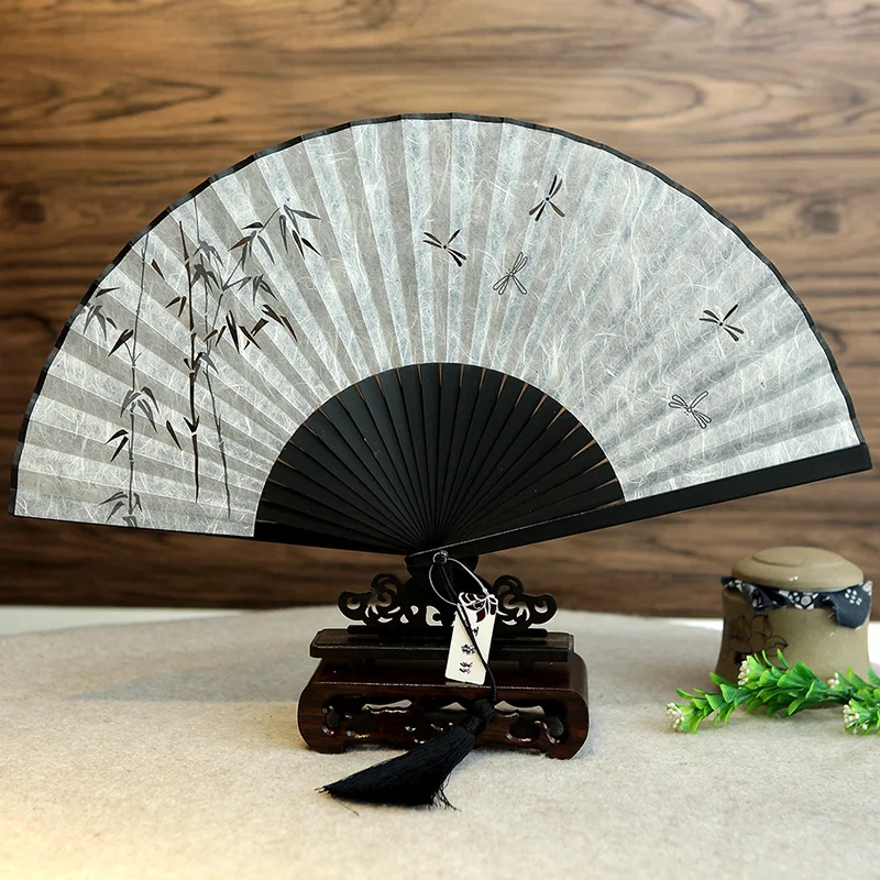 Women Folding Fan Chinese Style Ventilatore Bamboo Hanfu Ventilator Abanicos Para Boda Ventilateur Portable Summer Hand Fan