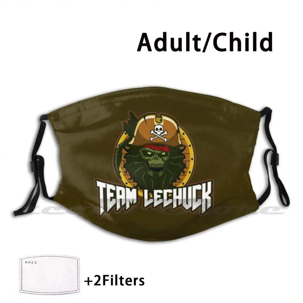 

Team Lechuck ( Monkey Island )-T-Shirt , Gadgets & Face Masks Custom Pattern Washable Filter Pm2.5 Adult Kids Mask Lechucks