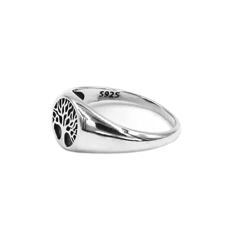 Fashion S925 Sterling Silver Tree of Life Ring High Quality Claddagh Celtic Knot Biker Ring For Mens Women SWR0951