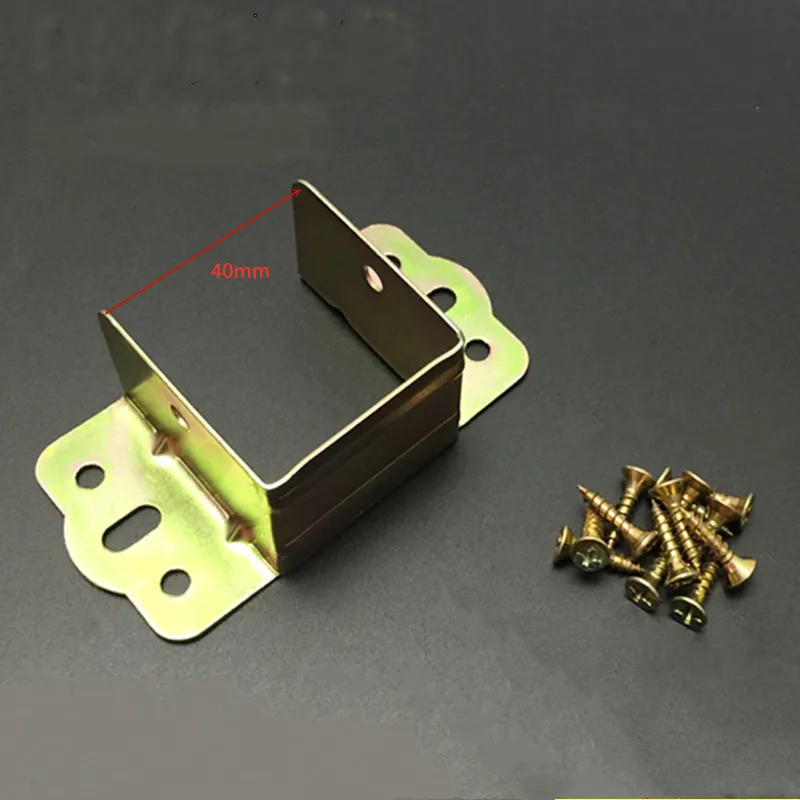 

10pc/lot 28mm-40mm Furniture bed connector Corner Brackets plating color zinc hardware accessories U shape furniture fittings