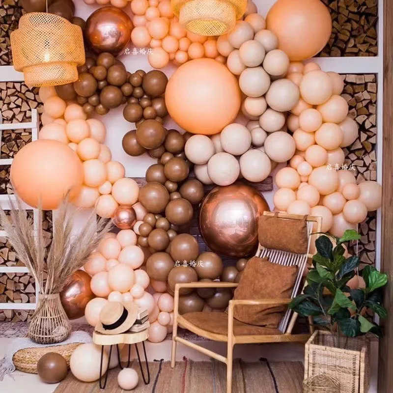 

100p/50/10pcs 18inch 10inch 5inch Coffee Brown Balloons Wedding Balloons Decoration Birhtday Balloons Arch Party Supplies Globos