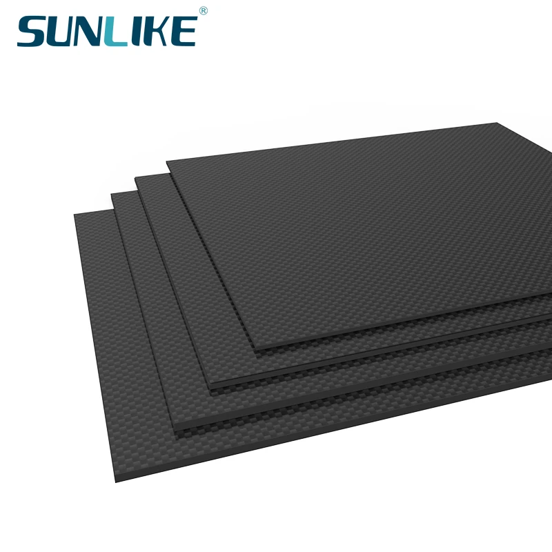 200mm X 300MM Matte Surface 3K Carbon Fiber Sheet  Plate Panel 0.5mm 1mm 1.5mm 2mm 3mm 4mm 5mm High Composite Hardness RC  Model