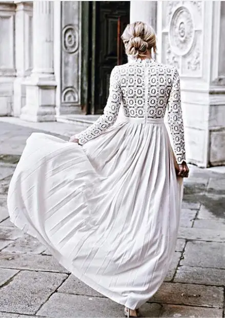 2022 Spring Summer Women Temperament Chiffon Pure Openwork Lace Top Lantern Sleeve Fashion Shirt Bottom