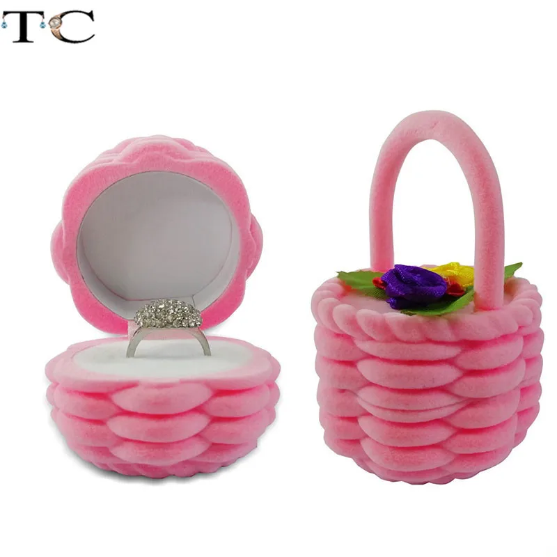 Creatieve Fluwelen Sieradendoos Mini Container Ringdoos Oorbellen Ringen Opbergdoos Kleine Accessoires Display Geschenkdoos