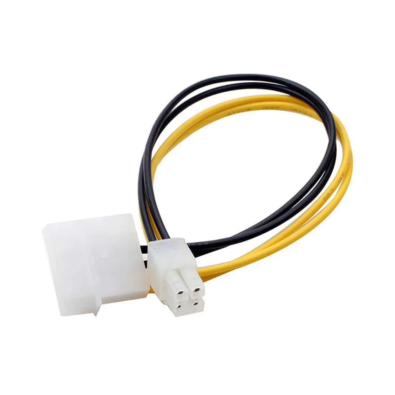 Fuente de alimentación para ordenador PC, adaptador de corriente PSU EPS ATX/12V, 4 pines IDE Molex a placa base, 4 pines P4 CPU, Cable convertidor
