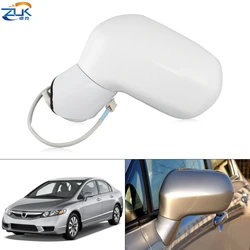 ZUK Exterior Door Rearview Side Mirror Assy For CIVIC FA1 FD1 FD2 2006 2007 2008 2009 2010 2011 3-PINS Without Turn Signal Lamp