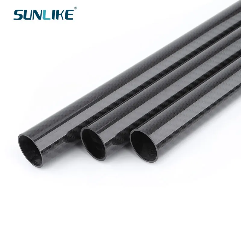 4Pcs Length 248mm High Quality Twill Matte Carbon Fiber Pipe OD5mm-30mm Carbon Fiber Tube