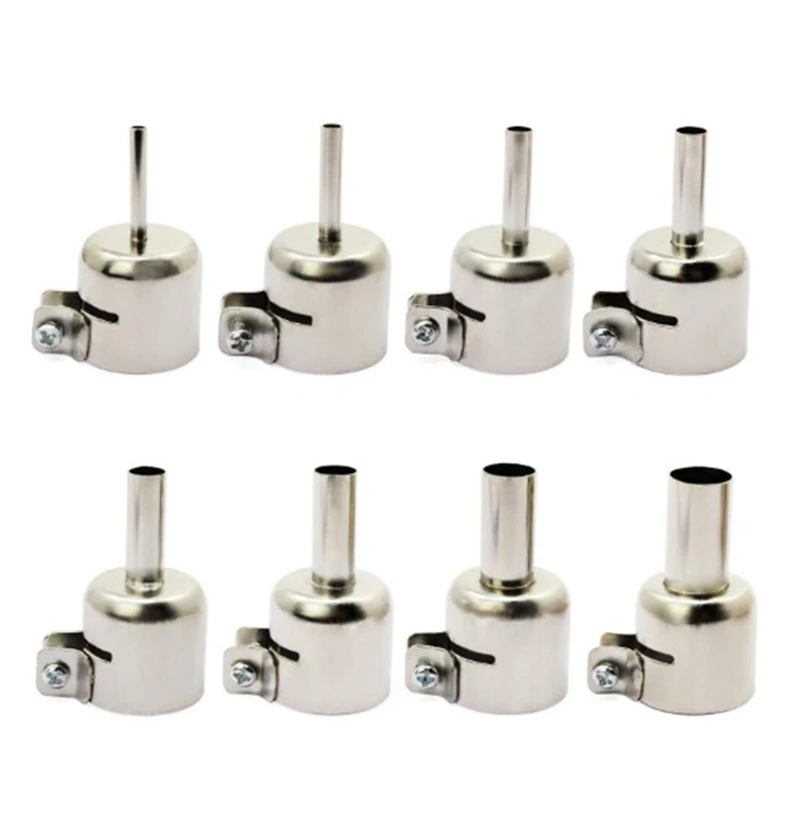 12PCS Universal Heat Nozzle 3-20mm Hot Air Heat Resisting Nozzles Tips Tool for 850 Series Hot Air Soldering Station