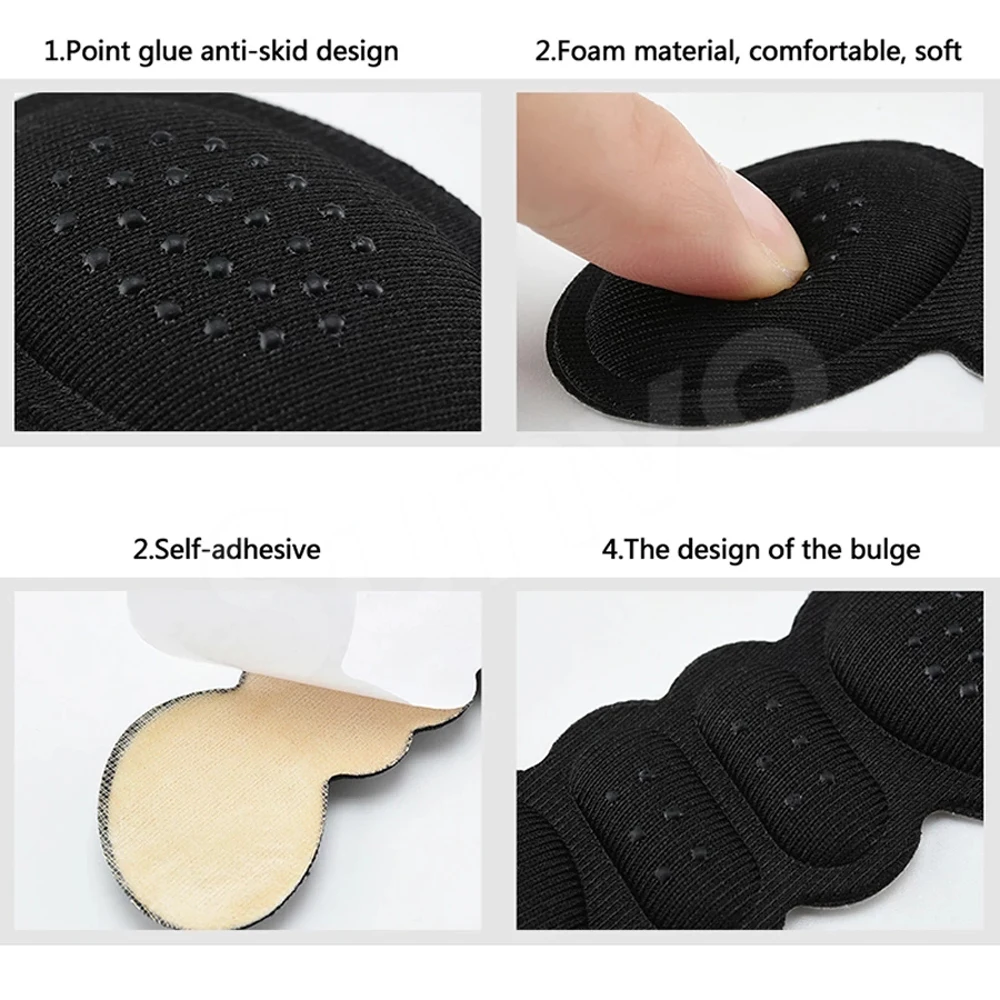 6 Pairs Heel Insoles Pads for Women High Heel Shoes Adhesive Liner Grip Heels Protector Sticker Foot Pain Relief Care Insert Pad