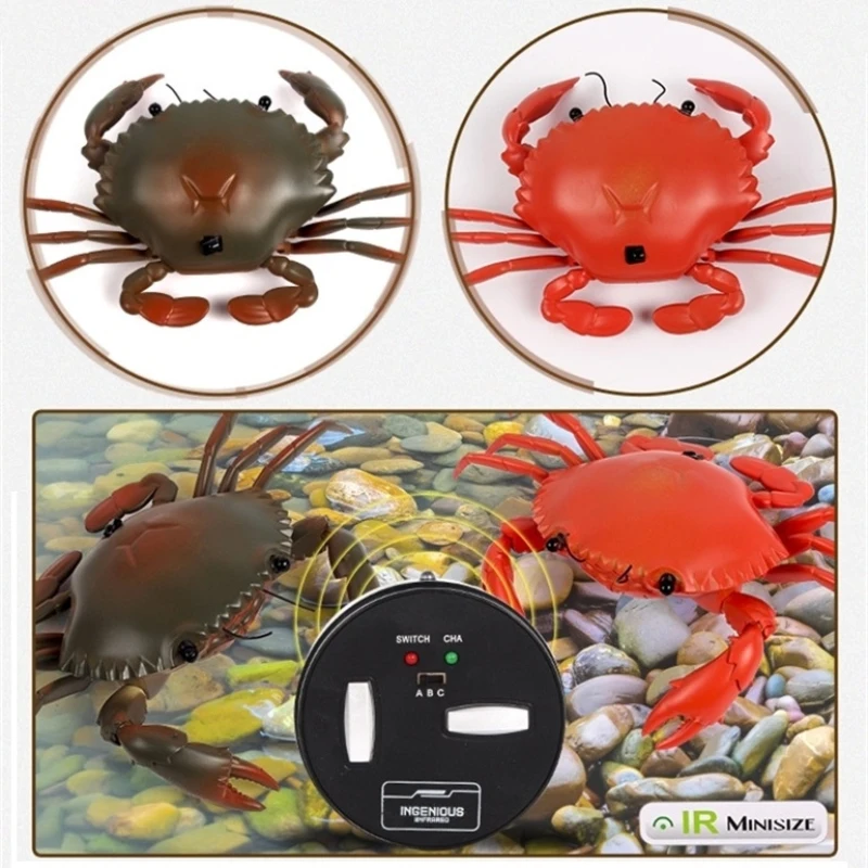 Smart Intelligent RC Robot crab Toy With eye flash light simulation sound crab Model Toy high simulation crab design classic toy