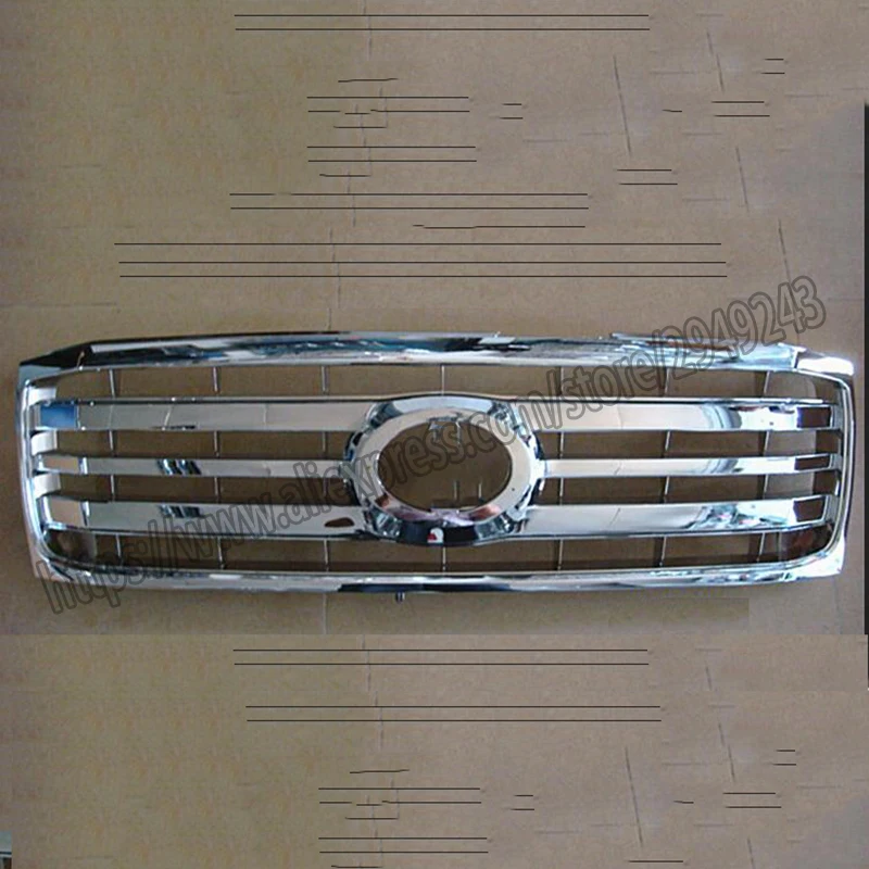 For Land Cruiser 4500 4700 FJ100 LC100 2006-2007 1PCS ABS Chrome Front Grilles Protector Trim