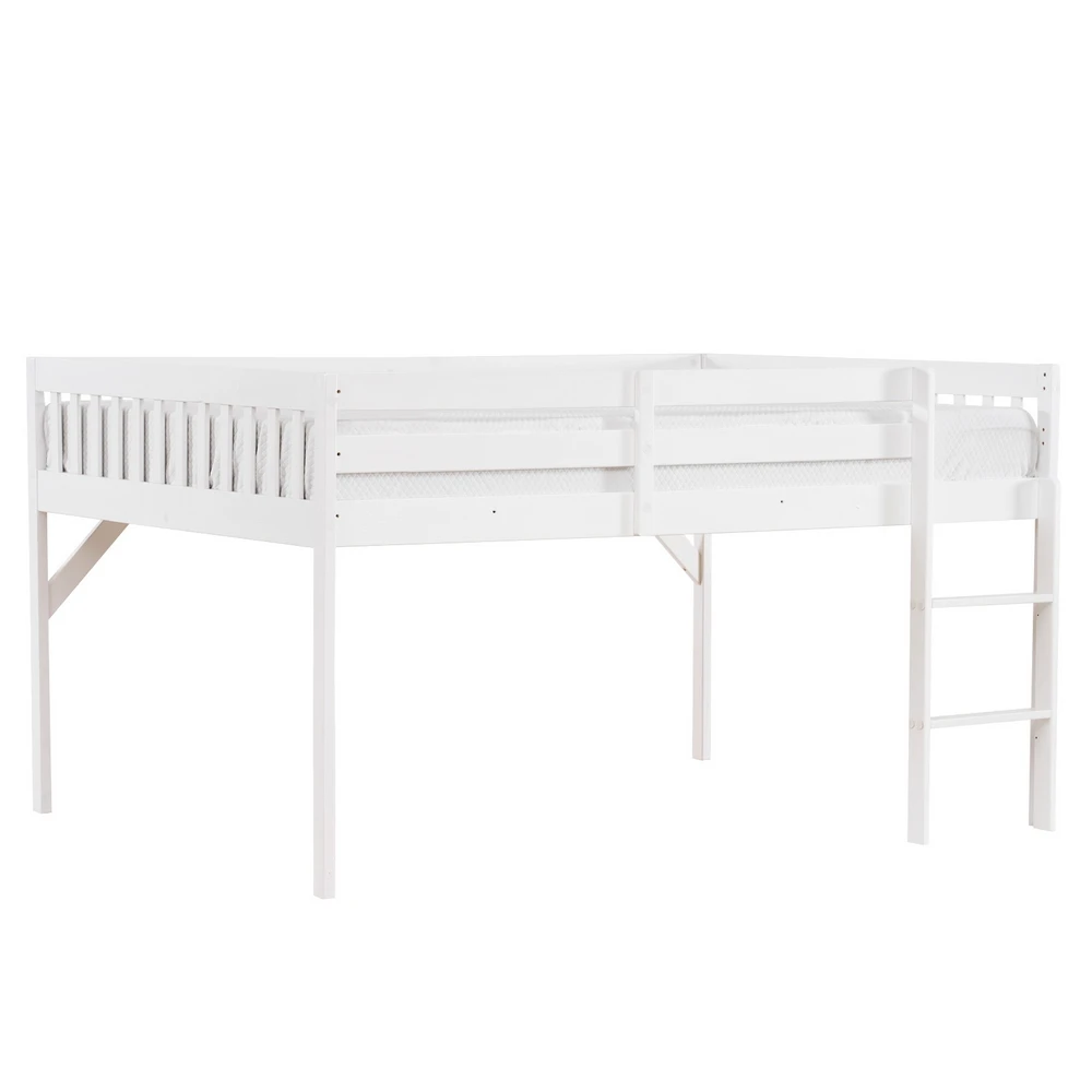 

Full/Twin Size Children's Pine Elevated Bed High and low bed Vertical Version Straight Bedside 43 "H