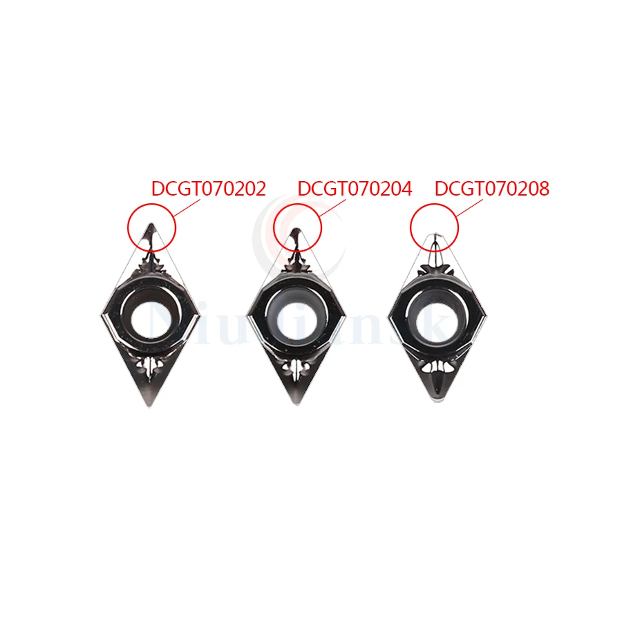 10 Buah DCGT070202 DCGT070204 DCGT070208 AK N01 Carbide CNC Lathe Turning Insert Internal Turning Tool Cutting Insert untuk Aluminium