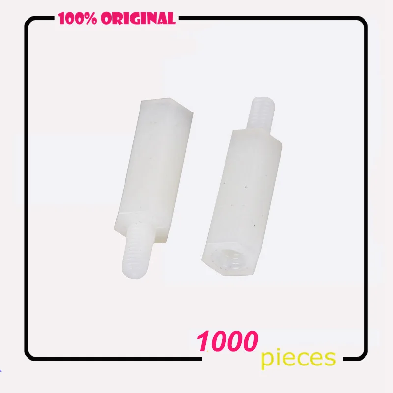 Parafuso de Espaçamento para Placa-mãe Parafuso Hexagonal de Nylon com Espaçamento para Pcb Computador m2 m3 m4 1000 Peças