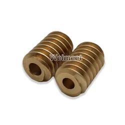 DC 모터 출력 샤프트용 내구성 구리 감속기 웜 기어, 감속기 기어박스 액세서리, 0.5 모듈, 3.0mm, 3.17mm 구멍, 2 개