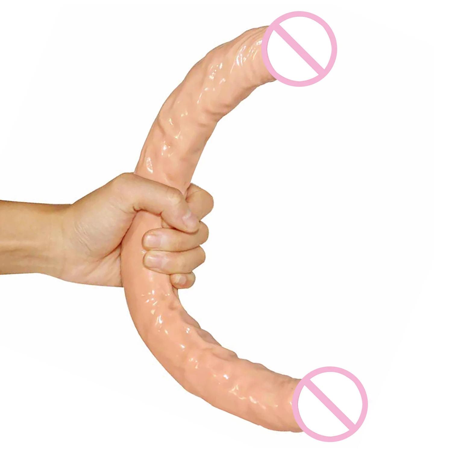 Super Long Double Dildos Double Penetration Vagina and Anus Dick Soft Double Head Penis Realistic Phallus Sex Toys for Lesbian