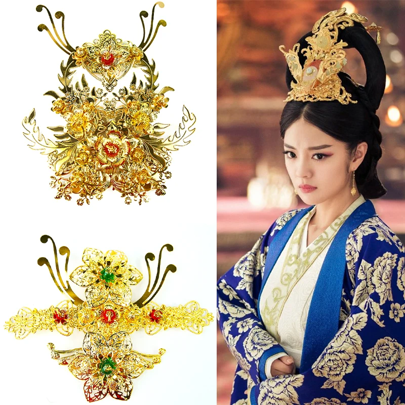 

Eastern China Japan Korea Antique hair crown Empress and imperial concubine jewelry girdle female hairpin Ancient headdress