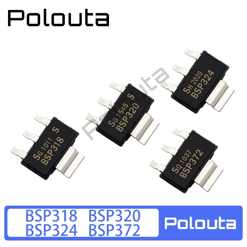 10 Pcs/Set Polouta BSP320 SOT223 SMD Field Effect Tube MOS Transistors Triodes Electric Acoustic Components Kits Arduino Nano