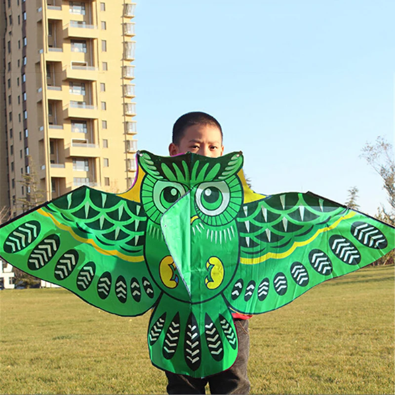 110cm Flying Kite Colorful Cartoon Owl With Kite Line Kids Outdoor Toy