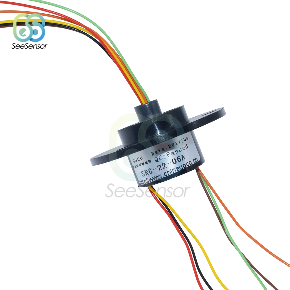 AC 220V 250Rpm Electric Slip Ring 22mm 6 Channel 2A Slip Ring Rotary Joint