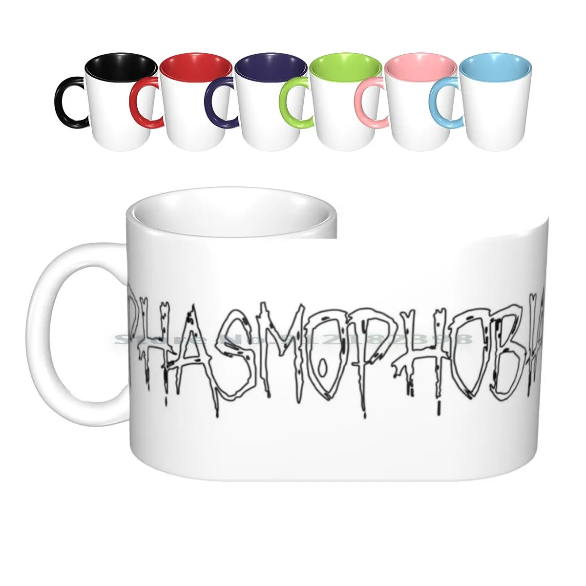 Phasmophobia Game Ceramic Mugs Coffee Cups Milk Tea Mug Phasmophobia Game Steam Twitch Horror Streamer Fashion Trend Creative