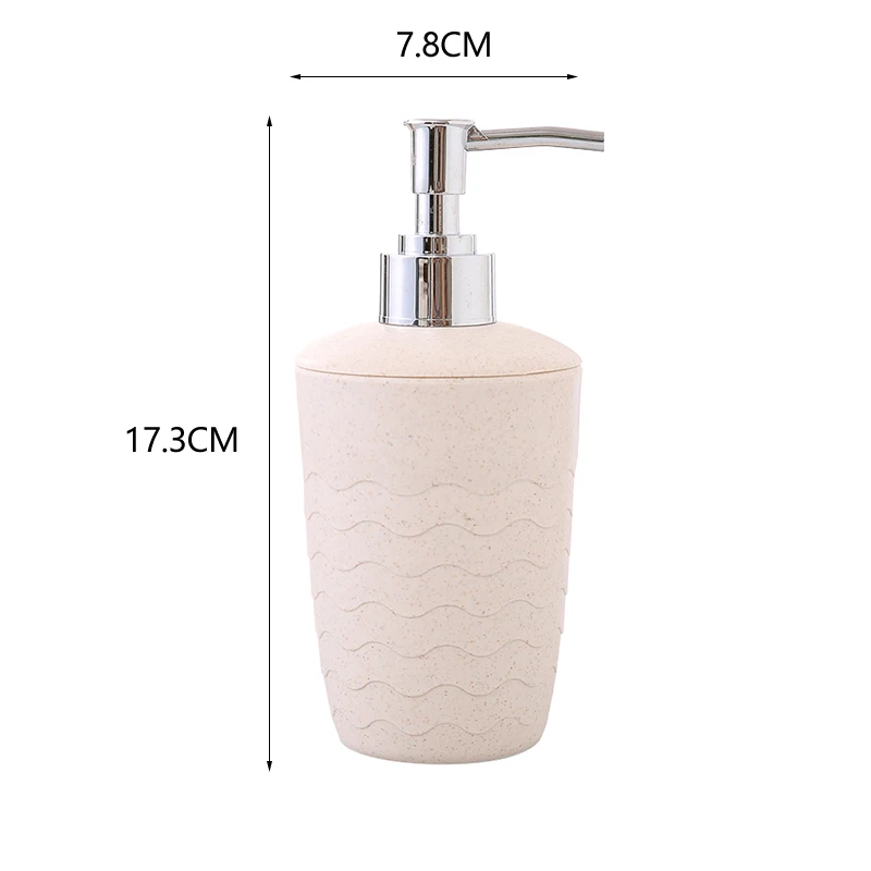 340ml Wheat straw Soap Dispenser Lotion Bottle Press Hand Sanitizer Bottle Liquid Soap Dispensers Bathroom Accessories