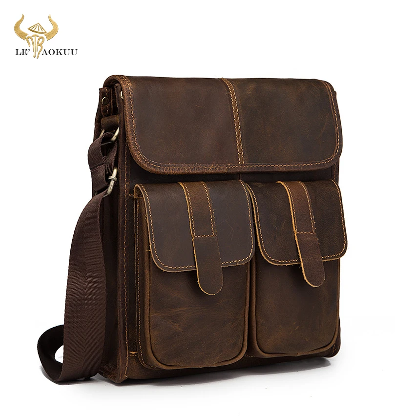 New Fashion Original Leather Multi-function Male Casual Tote messenger bag Satchel cowhide 10\