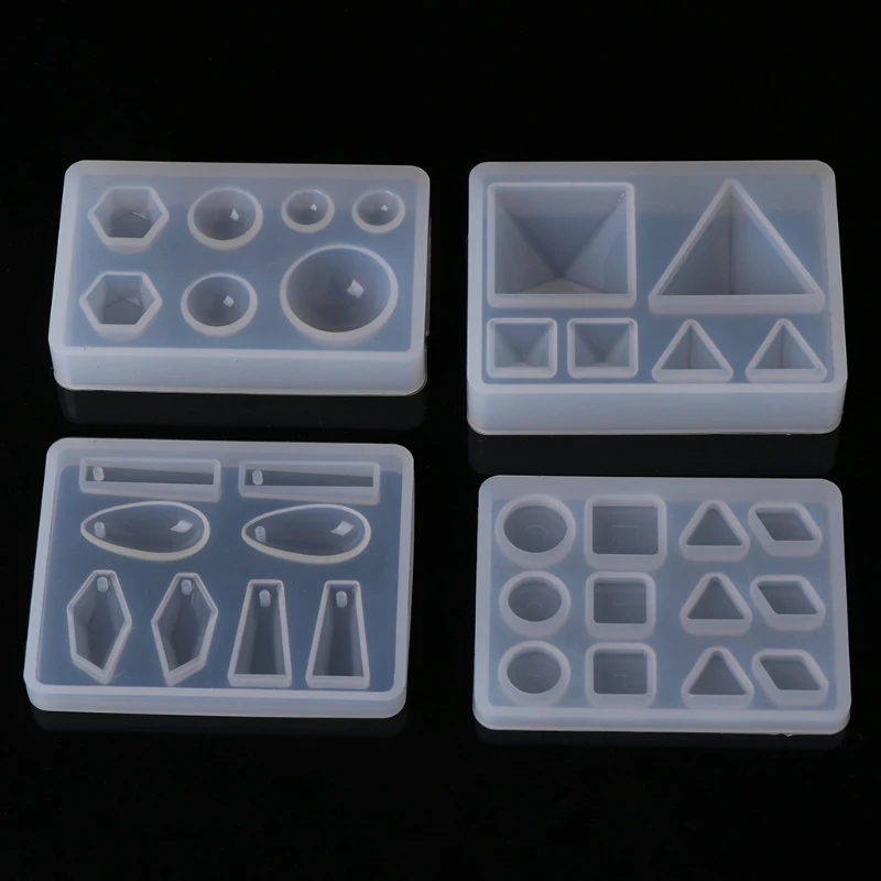 Silicone Mold DIY Geometric Mirror Craft Jewelry Making Decorative Cake